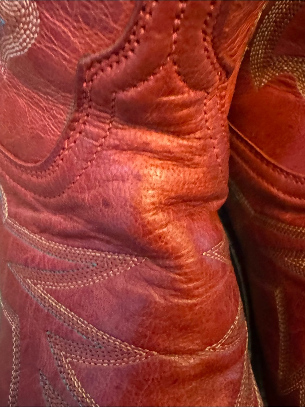LUCCHESE Priscilla Cowgirl Boots Women's Size US 8 B Red Western Cowboy - Picture 6 of 16